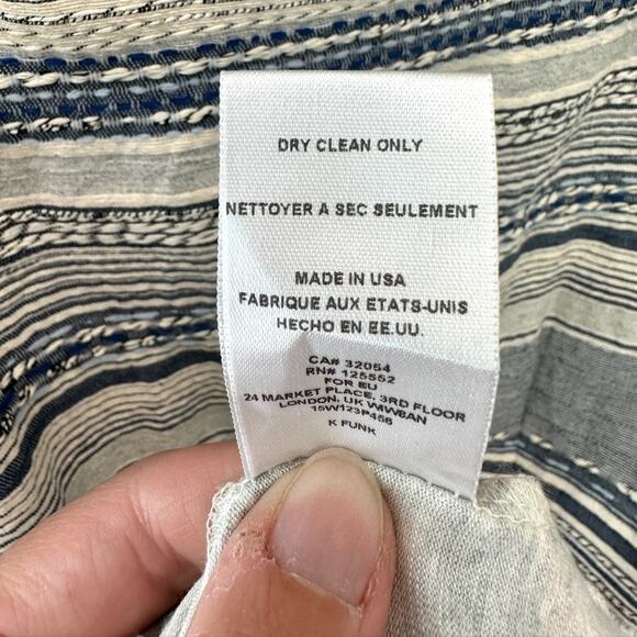 DOLAN LEFT COAST | Sabado Dress Gray Blue Stripe Boho Sleeveless | Size Small - Picture 8 of 8